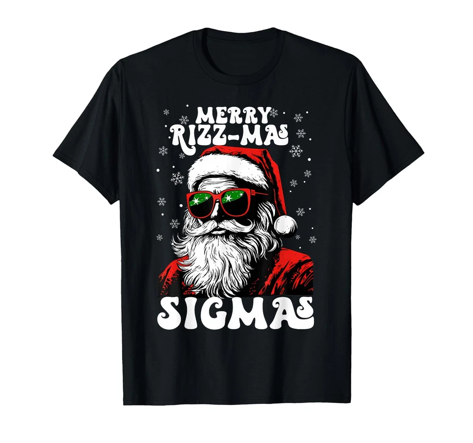 Camiseta Merry Rizz Mas Sigmas Funny Gen Alpha X-Mas Santa Navidad Foto 1 de 1
