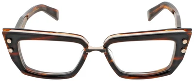 Balmain MADAME-BPX-134B Anteojos Mujer Marco Remolino Marrón Lente Transparente 51-16-145 Foto 1 de 2