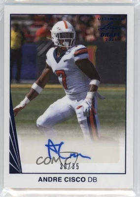 2021 Leaf Ultimate Draft 1990 Navy 30/35 Andre Cisco #BA-AC1 Rookie Auto RC - Image 1 of 3