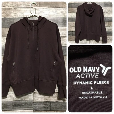 Sudadera con Capucha Old Navy Active Dynamic Fleece Cremallera Completa Para Mujer’s L Vino Foto 1 de 4