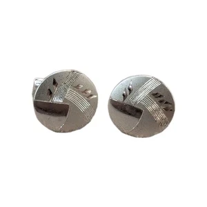 Pair of vintage men's cufflinks stamped "Sterling" on the back. Beautiful etched - Picture 1 of 7