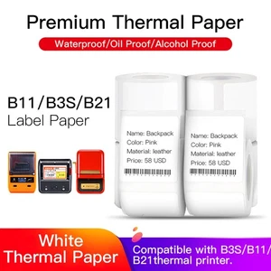 (40x40mm (180 Sheets)White)Niimbot White Blank Thermal Printing Paper - Zdjęcie 1 z 9