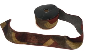 Princess Ribbon Elite Art Deco Crimson Gold Brown Tapestry Wired 2 3/4" x 10yd - Picture 1 of 2