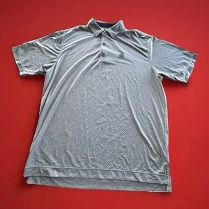 FJ Footjoy Golf Poloshirt Herren XL Polka Dots Kurzarm Performance Stretch - Bild 1 von 7