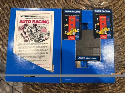 Vintage AUTO RACING Intellivision With Box And Overlays Will Combine Shipping - Image 1 of 4