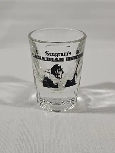 Seagrams Canadian Hunter Vintage Advertising Whiskey Shot Glass RARE - Picture 1 of 11