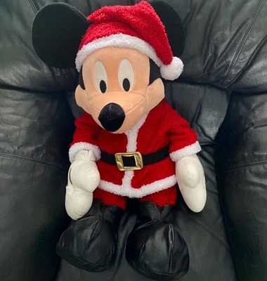 28inch SANTA MICKEY **RARE** Disney Store Exclusive Vintage Large Plush LikeNew - Image 1 of 4