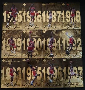 12er Set Topps Michael Jordan Upper Deck Gold Series 1985-1997 - Bild 1 von 2