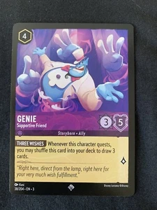 Disney Lorcana Into the Inklands Genie Súper Raro SIN LÁMINA 38/204 - Imagen 1 de 1