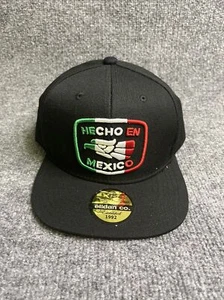 HECHO EN MEXICO EAGLE FLAG MEXICAN SNAPBACK BASEBALL CAP ( BLACK ) Brand New - Picture 1 of 5