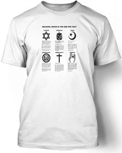 QUÉ RELIGIÓN ES PARA TI CAMISETA FOTO FOTO divertido mingismo lol ateo T5 - Imagen 1 de 2