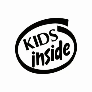 Warning Kids Inside Baby on Board Intel Inside Car Sticker Automobile Exterior - Bild 1 von 2