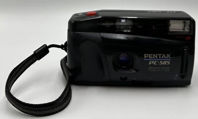 Pentax PC-505 35mm Camera Point & Shoot Auto Focus. AS-IS FOR PARTS OR REPAIR - Image 1 of 4