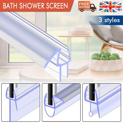 Bath Shower Screen Door Rubber Seal Strip Glass For Thickness 4 - 6mm Gap 7-23mm • 5.21€