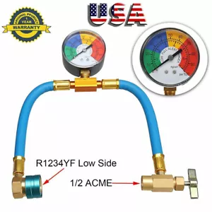 R1234YF, 1234yf, R-1234yf, YF, Charging Hose W/R1234yf Can Tap Gauge # US Ship - Bild 1 von 14