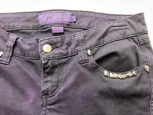 Tripp NYC  Daang Goodman  Tie Dye Black Purple Jeans Pants Skull Studs  Size 7