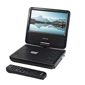 Black 7 Inch TFT Swivel Screen Portable DVD/CD Player - Picture 1 of 8