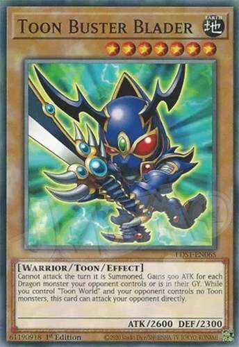 Yugioh - Toon Buster Blader - 1st Edition NM - Plus Free Holographic Card - Image 1 of 1