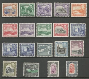 CYPRUS SG151-63 THE FULL 1938-51 GVI SET LMM  CAT £250 - Picture 1 of 2