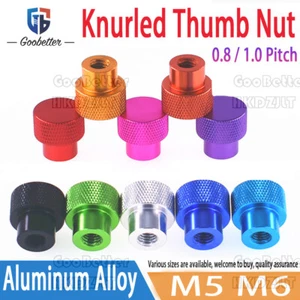Colourful Knurled Thumb Nut Aluminum Alloy Hand Grip Knobs M5 M6 Thumb Nuts - Picture 1 of 5