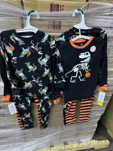 Carter's 4T Toddler Halloween Dinosaur 4pc Snug Fit Pajama Sets Just One You - Picture 1 of 1