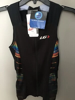 Louis Garneau LG Pro Carbon Men's Top Front Zip Size XS Black #1020855 UV NWT E1 - Image 1 of 4