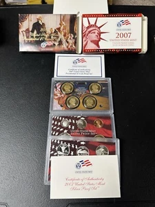 2007 U.S. Mint 14-piece Silver Proof Set W/CoA (7 Of 14 Coins Are Silver) - Picture 1 of 11