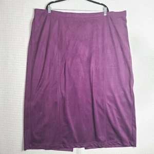 Neu mit Etikett Vintage Avenue Damen Rock Gr. 30/32 (7xl) Samt lila knielang Bleistift - Bild 1 von 13