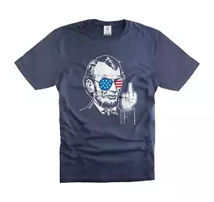 Abraham Lincoln Funny Shirt 4th Of July Joke Shirt Fourth Of July Party T-Shirt - Picture 1 of 8
