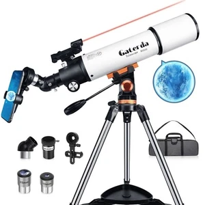 GATERDA 80500 PROFESSIONAL TELESCOPE - 80mm/500mm Case Tipod Phone Adapter - Picture 1 of 9