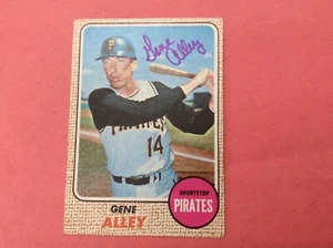 1968 Topps #53 Gene Alley Autograph. - Picture 1 of 2