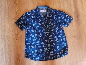 Boutique Brand Short Sleeve Button Down Shirt w/Cars & Palm Trees Boys Size 4T - Picture 1 of 2