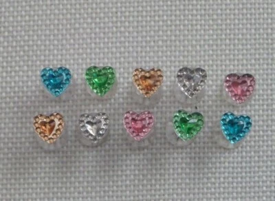 30 mixed color heart thumb tacks, push pin, Office Decor, Cork Memory Board - Image 1 of 4