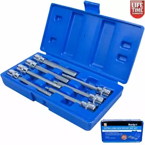 Bluespot Hex Sockets Set Extra Reach Long 3/8 Drive Allen Key Bits 01516 - Picture 1 of 2