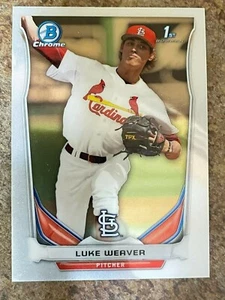 2014 Bowman Chrome Draft Pick CDP23 Luke Weaver - St. Louis Cardinals - Picture 1 of 2