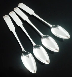 4 Scottish Provincial Silver Teaspoons, William Ritchie PERTH c.1800 Antique - Picture 1 of 12