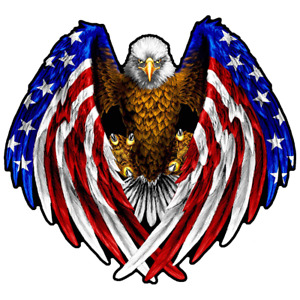 Bald Eagle USA American Flag Car Truck Window Decal Sticker Vinyl Patriotic