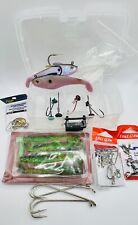 Miscellaneous Lot of Fishing Lures & Terminal Tackle With Plano Tackle Box