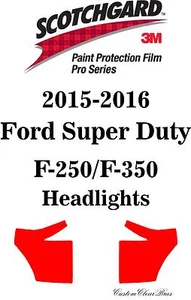 3M Scotchgard Paint Protection Film Pro 2015 2016 Ford Super Duty F-250 / F-350 - Picture 1 of 3