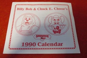 RARE: 1990 Billy Bob & Chuck E Cheese’s Showbiz Pizza Place Artwork Calendar - Picture 1 of 19