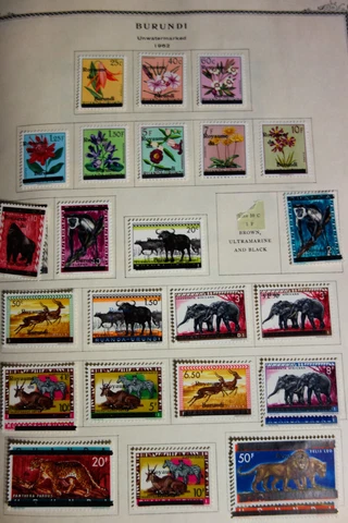 Burundi Stamps Early Mint 1960's-70's Loaded Gem in Album Cover