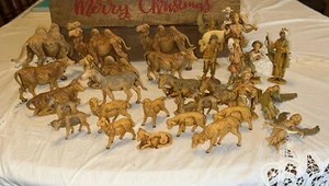 Vintage Fontanini Depose Italien Konvolut 30 Krippenfiguren Urlaub Polymer - Bild 1 von 10