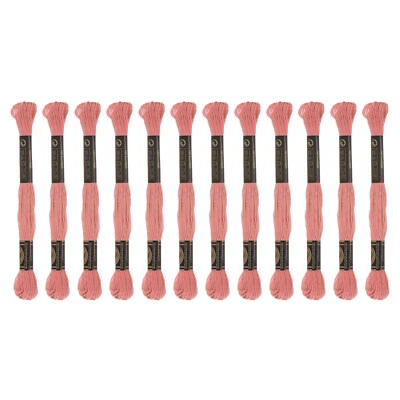 12 Skeins Embroidery Floss 8m Egyptian Cotton Cross Stitch Thread, Tea Rose - Image 1 of 4