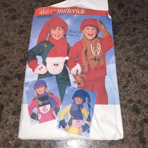 Butterick 4664 Kids hat hood scarf mittens winter UNCUT sewing Pattern size all - Picture 1 of 3