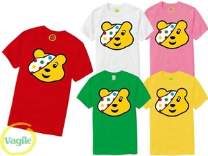 New 2025 Kids Boys Girls Spotty T-Shirt Children In Need School Event Tee Top - Picture 1 of 8