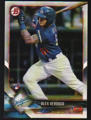 2018 Bowman Baseball #72 - Alex Verdugo RC - Los Angeles Dodgers  18-084 - Image 1 of 2
