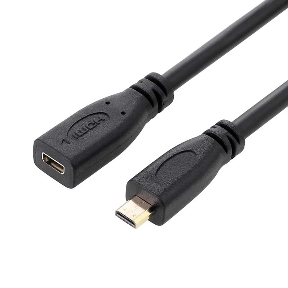 30cm HDMI 1.4 Type D Micro HDMI Male to Micro HDMI Female HDMI Extension Cable - Image 1 of 4