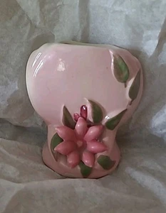 Opco Zano 3,75" Vaso Arte Ceramica 3D Margherita Fiore Rosa Vintage MCM Fioriera - Foto 1 di 10
