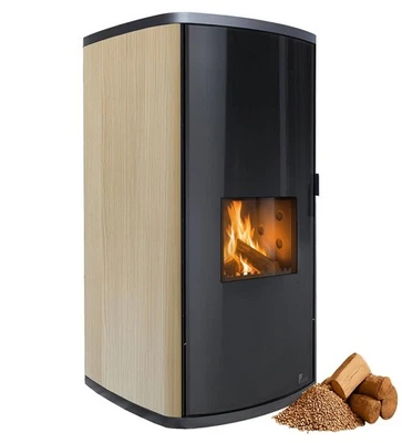 FUEGO Kombi Kaminofen Modular Hybrid Holz Pellet wasserführend Samoa 20-34 kW - Bild 1 von 4