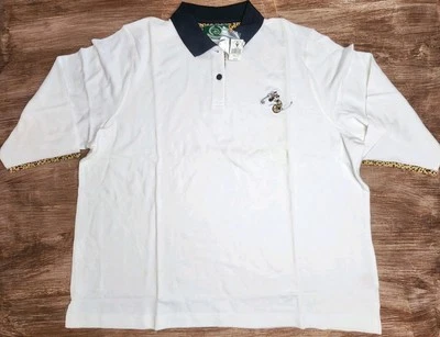Polo para mujer Disney Golf Collection Mickey Logo blanco con estampado de leopardo XL Foto 1 de 4